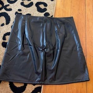 COPY - NWOT Faux Leather Mini Skirt
